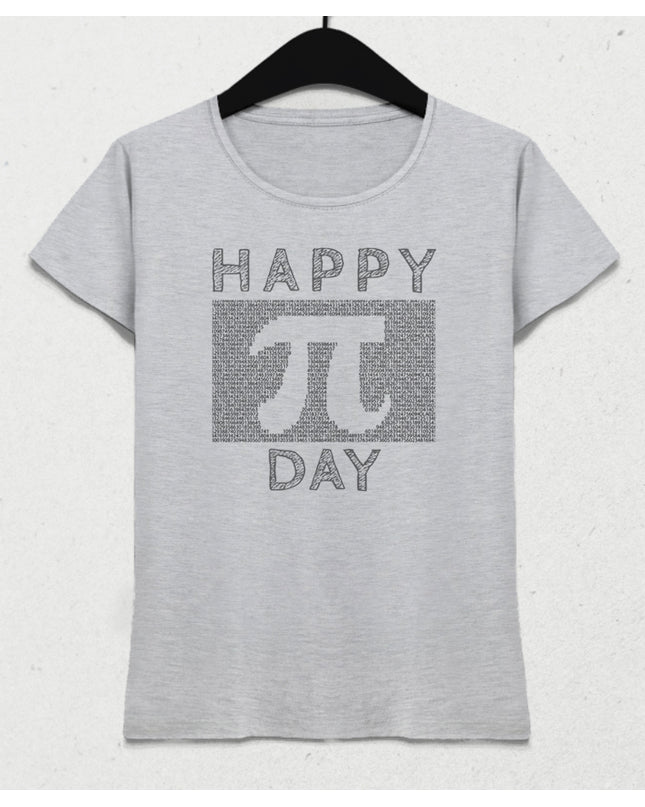 happy pi kadın gri tişört - basmatik.com