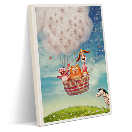 happy animals kanvas defter - basmatik.com