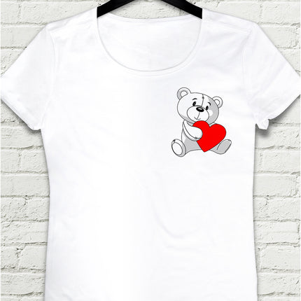 Love bear Beyaz Kadın tshirt - basmatik.com
