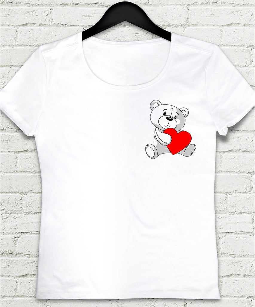 Love bear Beyaz Kadın tshirt - basmatik.com