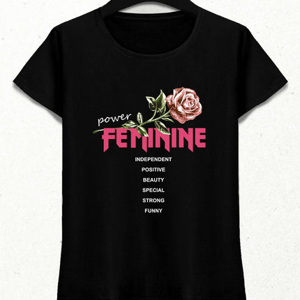 Feminine Kadın Streetwear Tasarım T-shirt