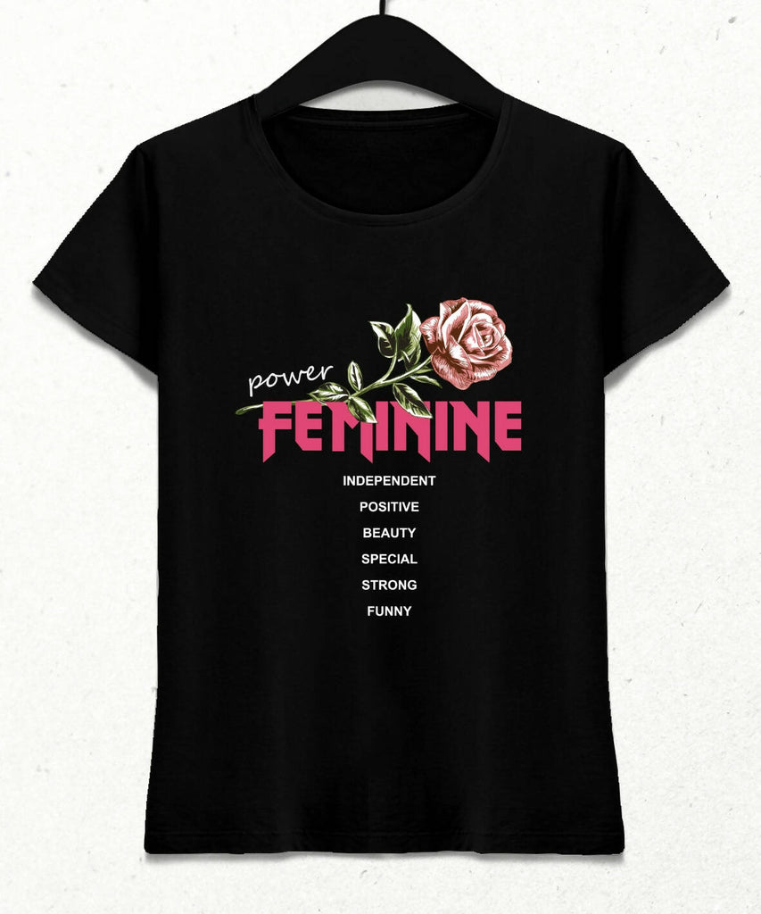 Feminine Kadın Streetwear Tasarım T-shirt