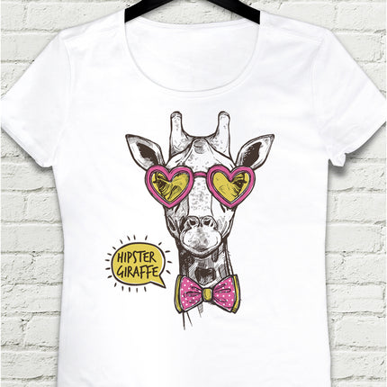 Hipster Beyaz Tişört - basmatik.com