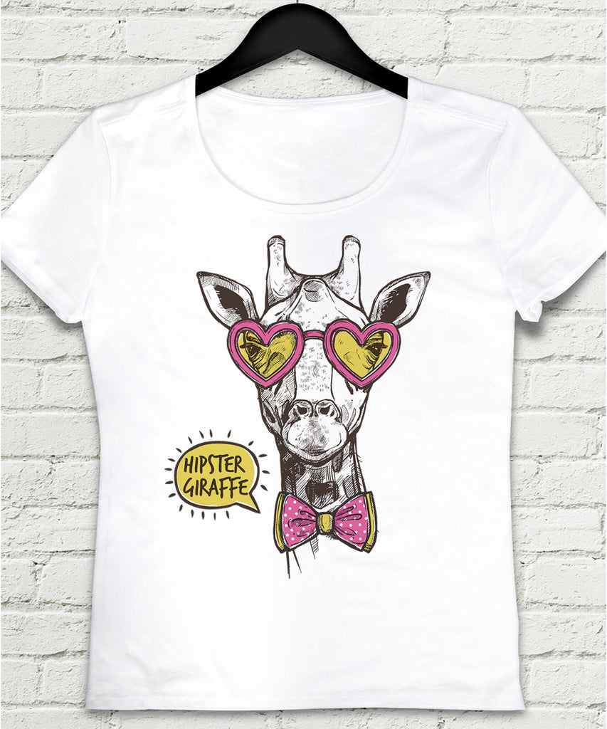 Hipster Beyaz Tişört - basmatik.com