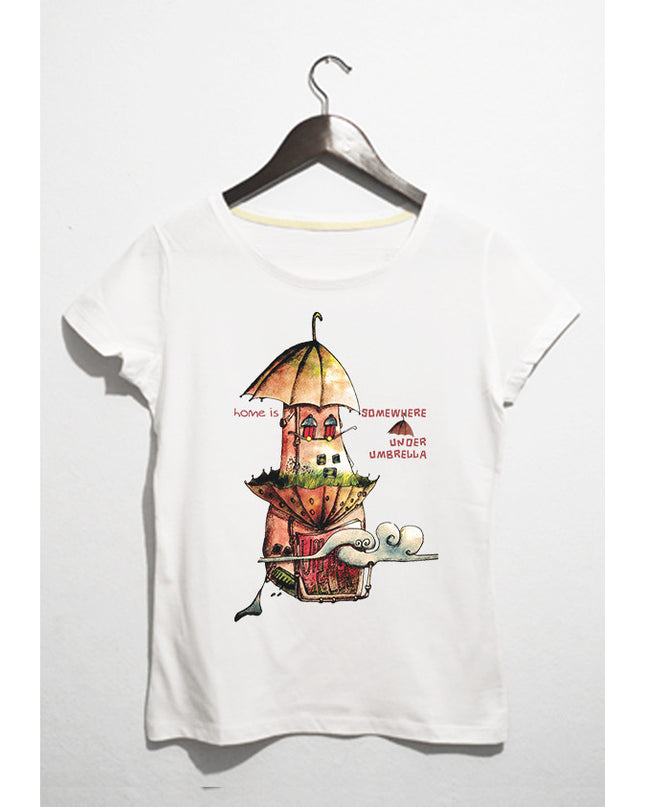 hombrella bayan - t-shirt - basmatik.com