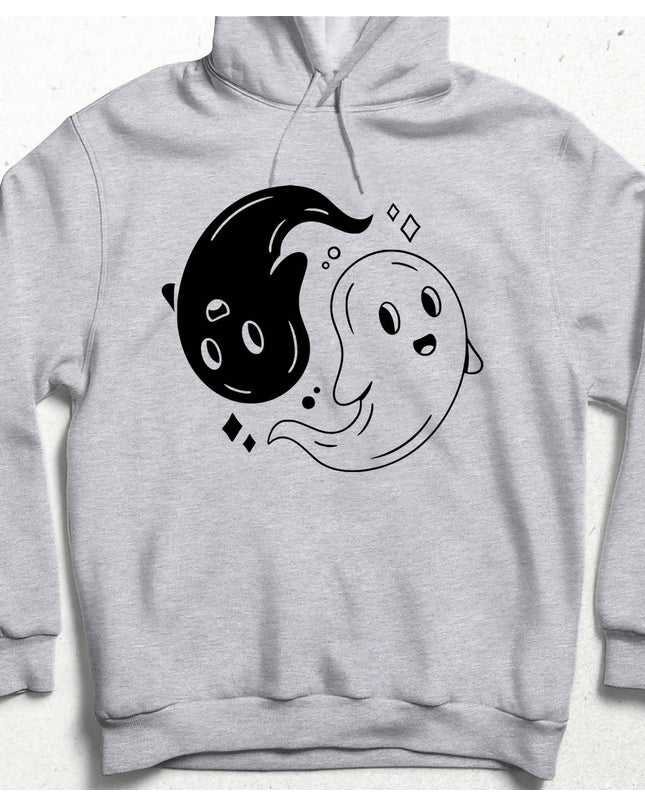 Ying Yang Ghosts Kapüşonlu Sweatshirt - basmatik.com