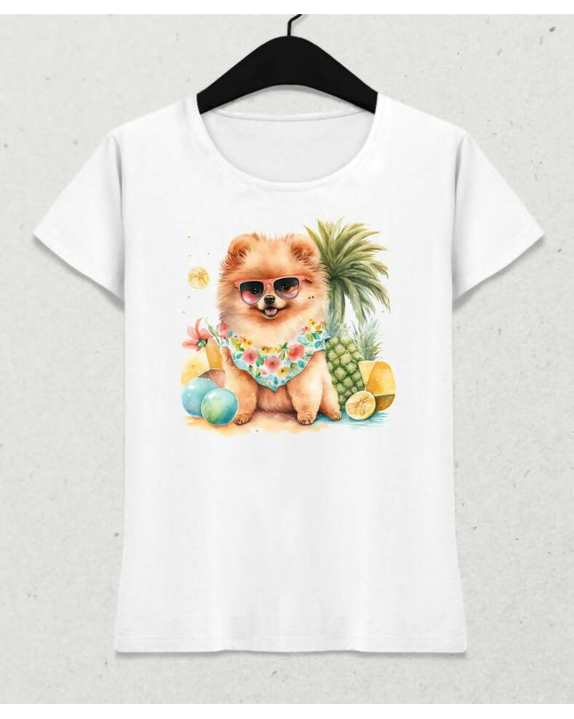 Köpekler Yaz Temalı T-shirt 6