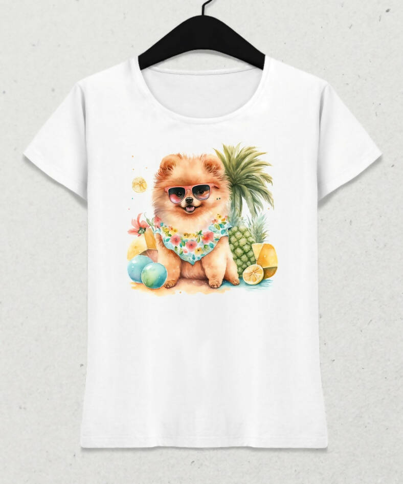 Köpekler Yaz Temalı T-shirt 6