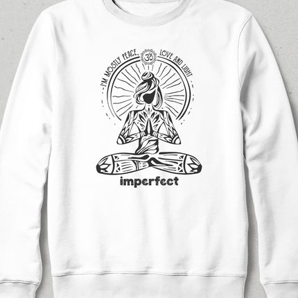 imperfect beyaz sweatshirt - basmatik.com
