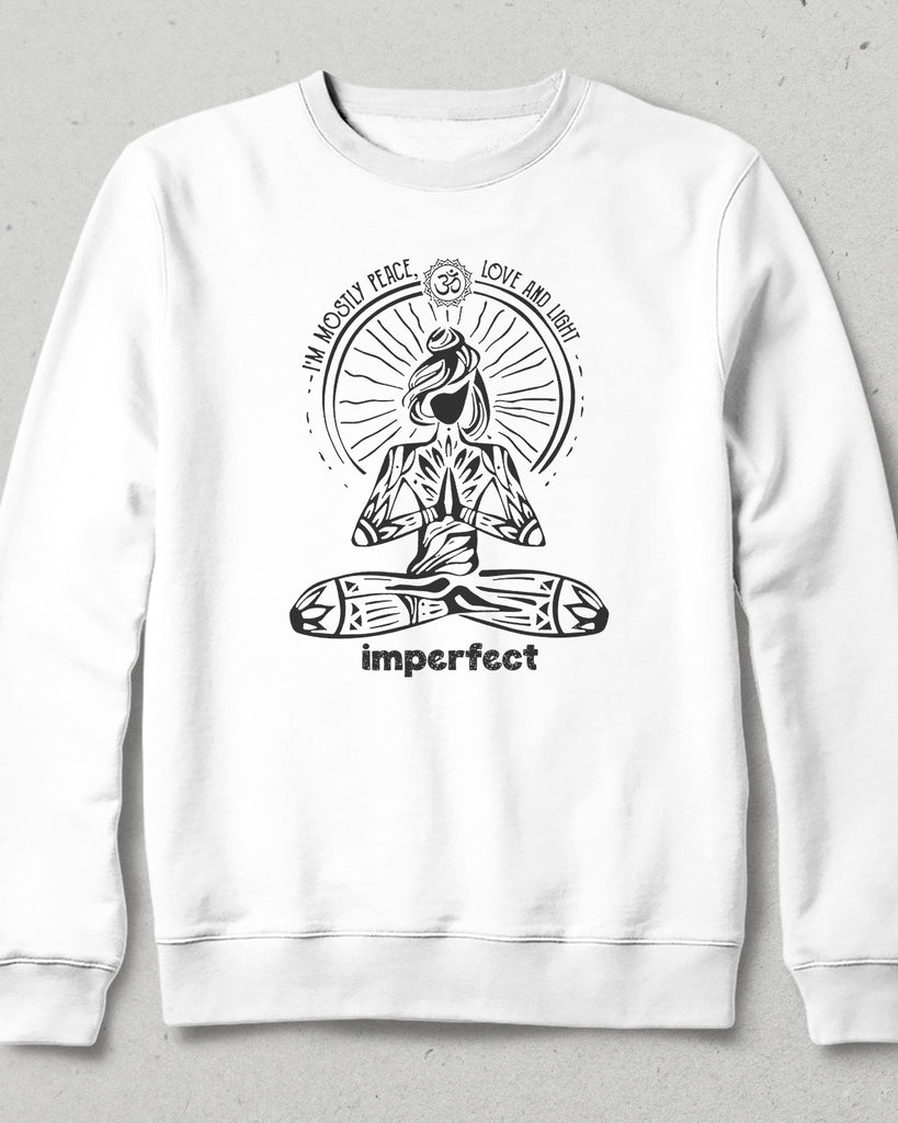 imperfect beyaz sweatshirt - basmatik.com