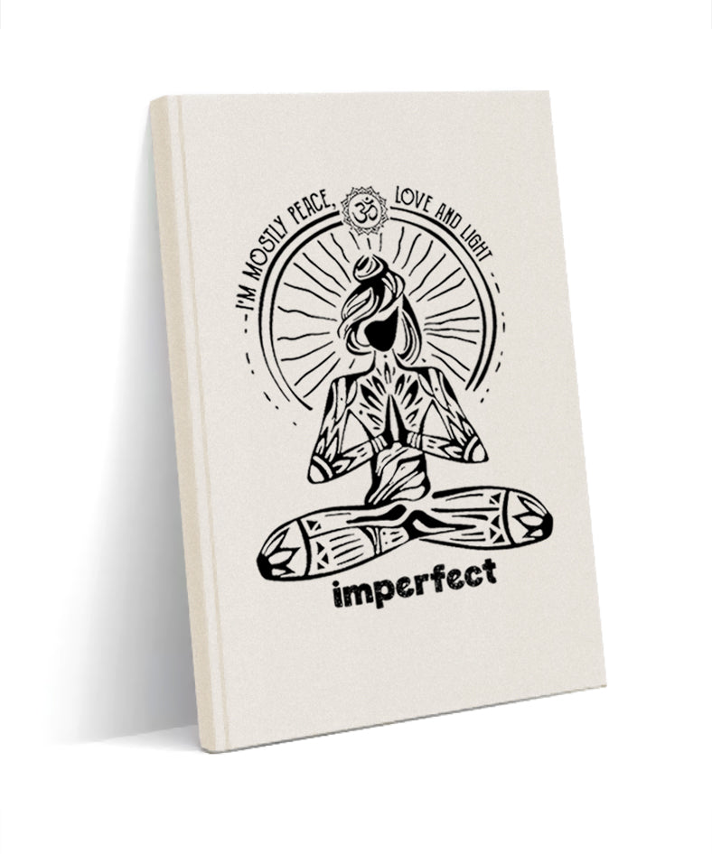 imperfect yoga kanvas defter - basmatik.com