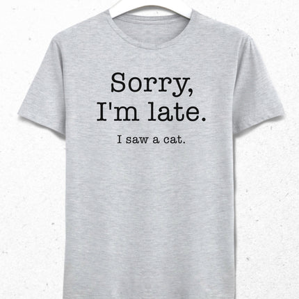 I saw a cat tişört - basmatik.com