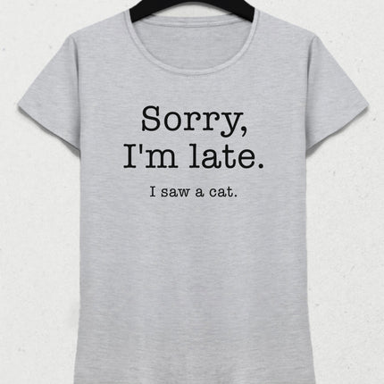 I saw a cat tişört - basmatik.com