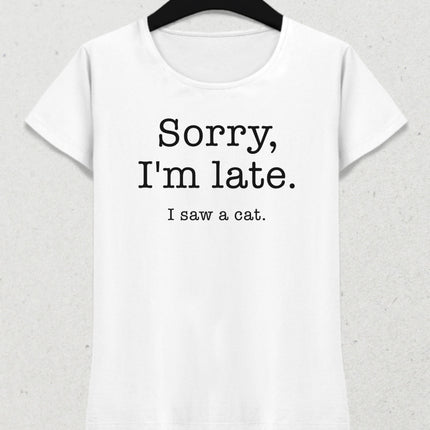 I saw a cat tişört - basmatik.com