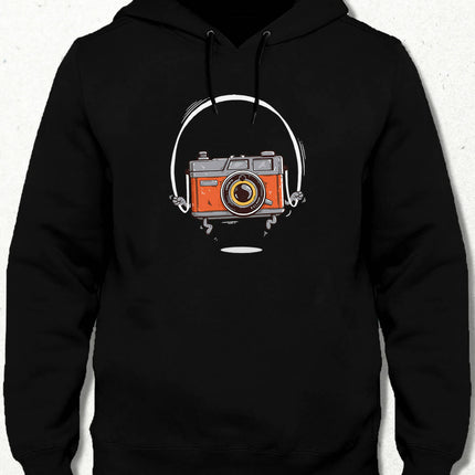 Fun Camera Kapüşonlu Sweatshirt - basmatik.com