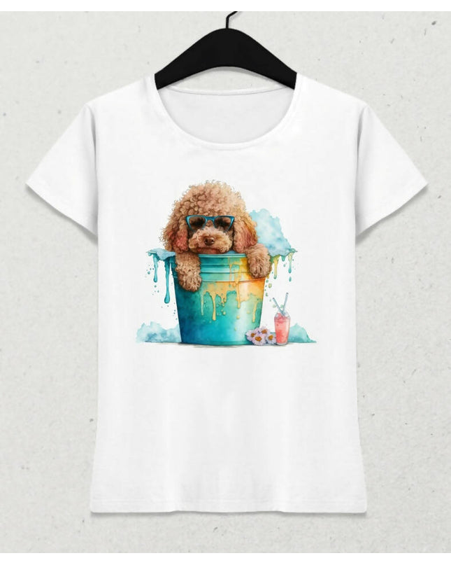 Köpekler Yaz Temalı T-shirt 8