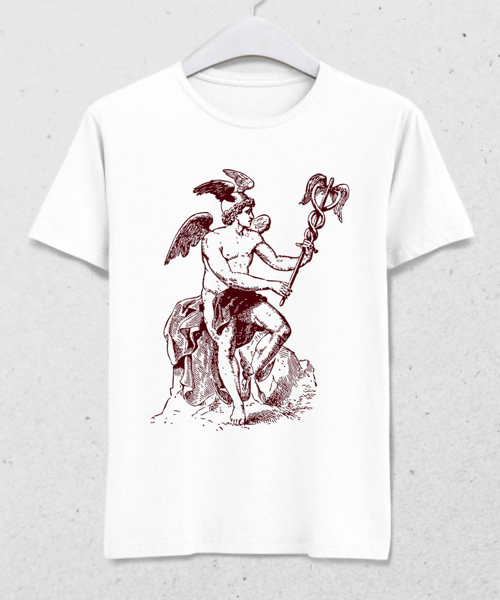 Hermes White Men's T-Shirt – basmatik.com
