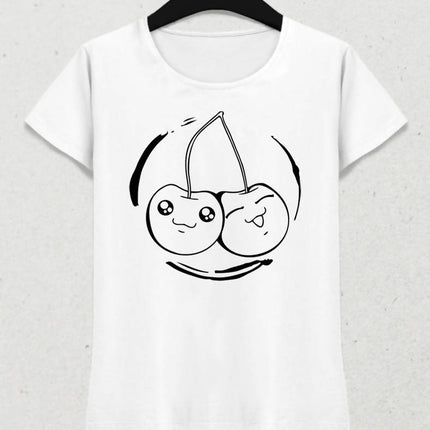 Cherry Women's White T-Shirt