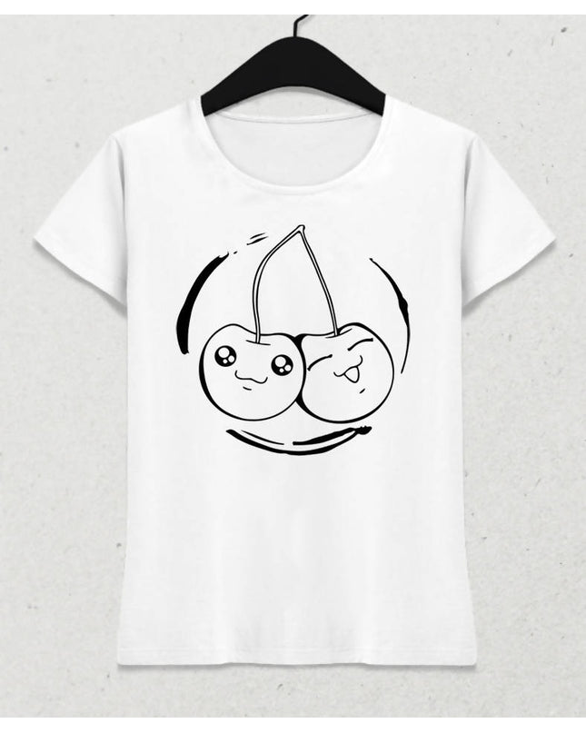 Cherry Women's White T-Shirt