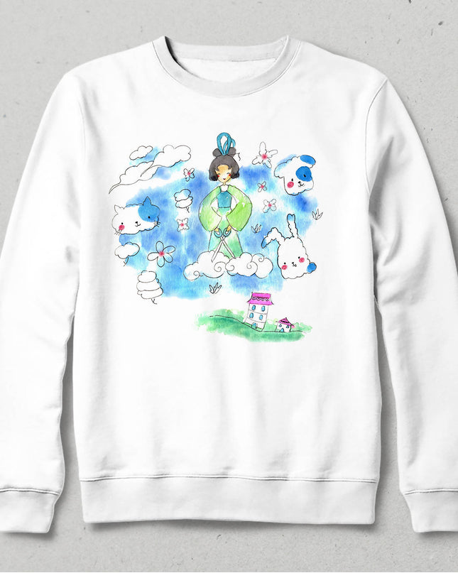 Dreams Beyaz Sweatshirt - basmatik.com
