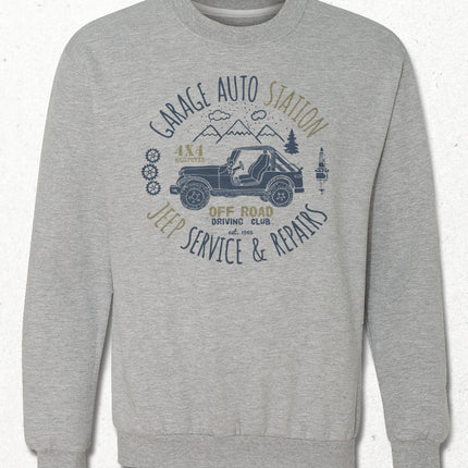 jeep service beyaz sweatshirt - basmatik.com
