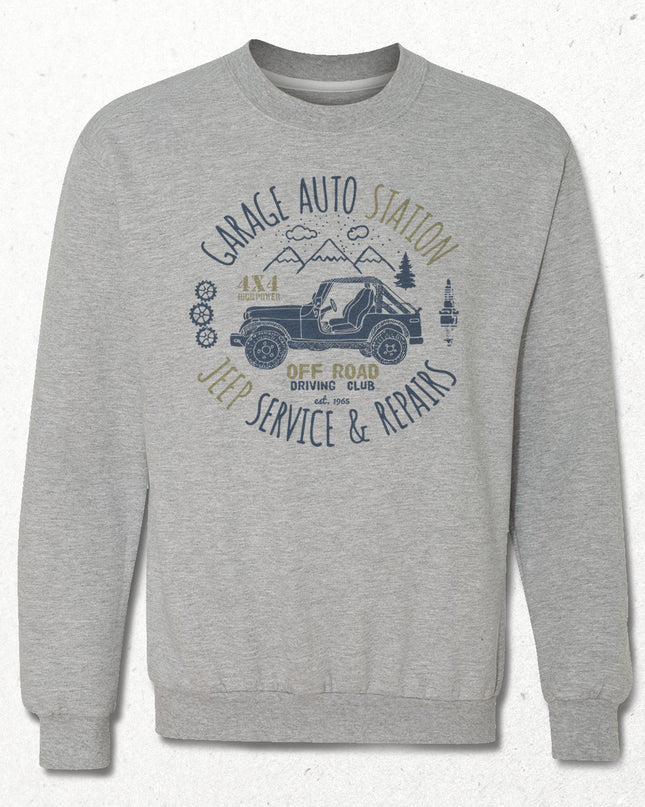 jeep service beyaz sweatshirt - basmatik.com