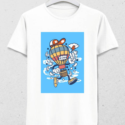Sıcak Hava Balonu Çizim Tasarım T-shirt - basmatik.com