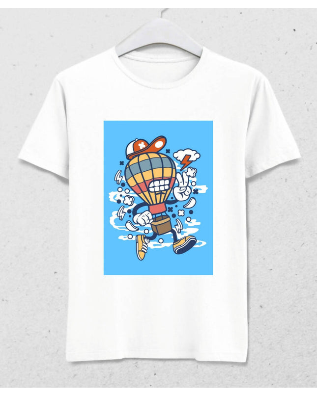Sıcak Hava Balonu Çizim Tasarım T-shirt - basmatik.com