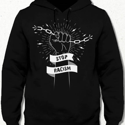 Stop Racism Siyah Sweatshirt - basmatik.com