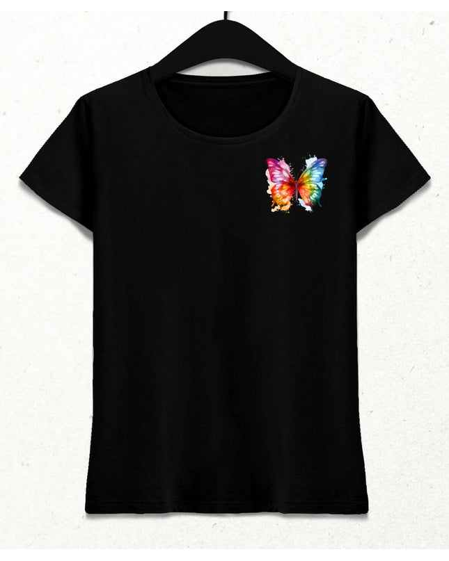 Renkli Kelebek T-shirt 5 - basmatik.com