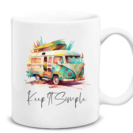 Camping Caravan Themed Plain Mug 2