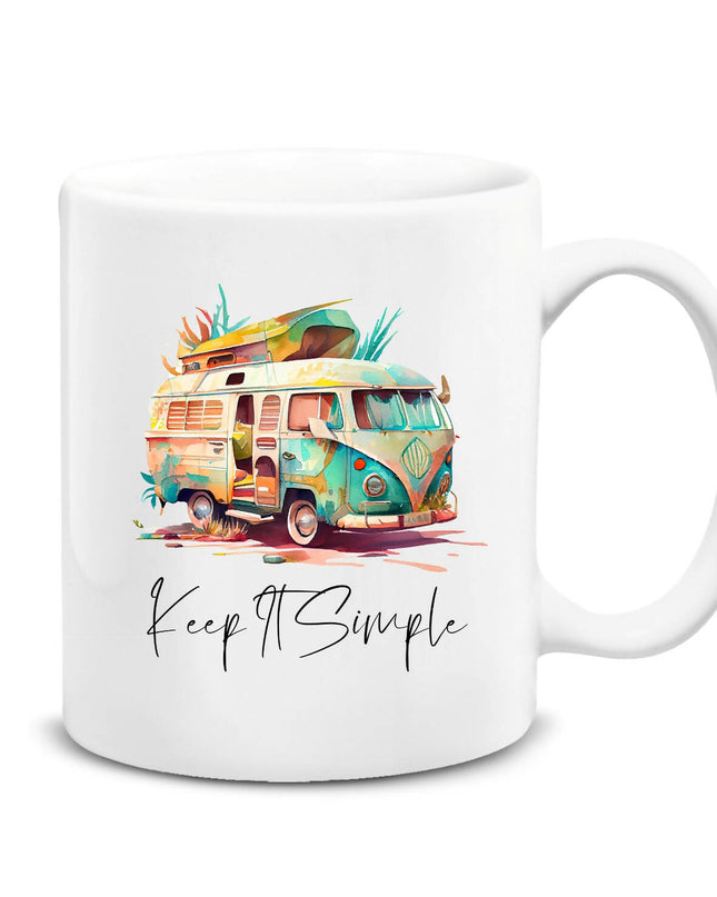 Camping Caravan Themed Plain Mug 2