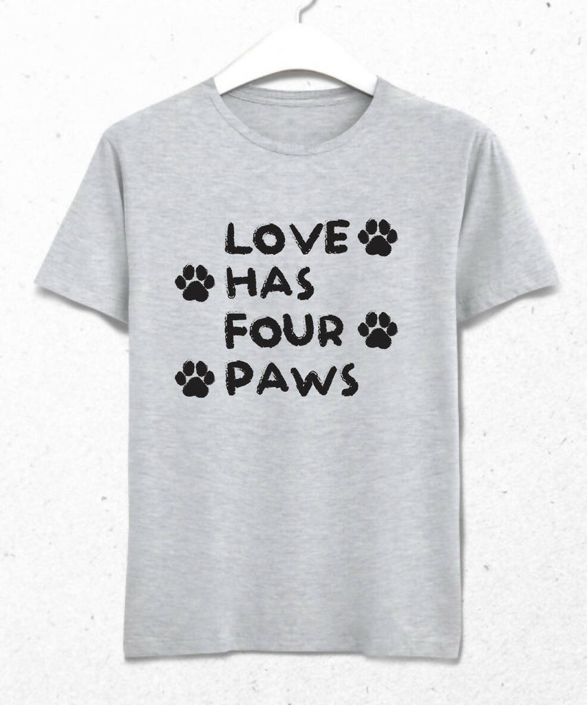 LOVE HAS FOUR PAWS 1 - ERKEK T-SHIRT