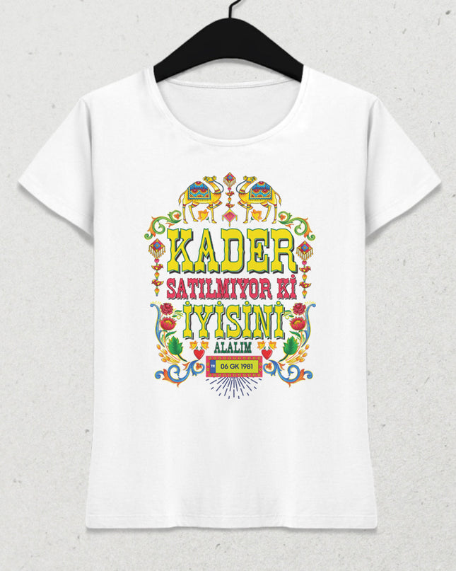 Kader Beyaz Tişört - basmatik.com