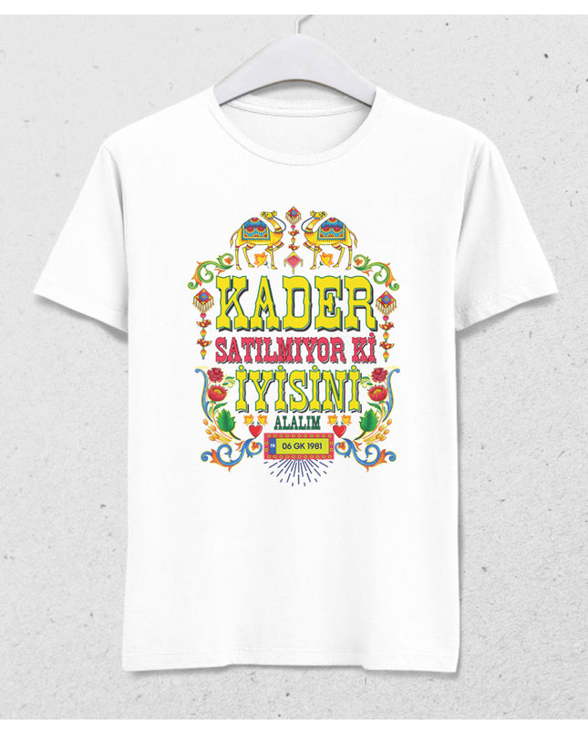 Kader Beyaz Tişört - basmatik.com