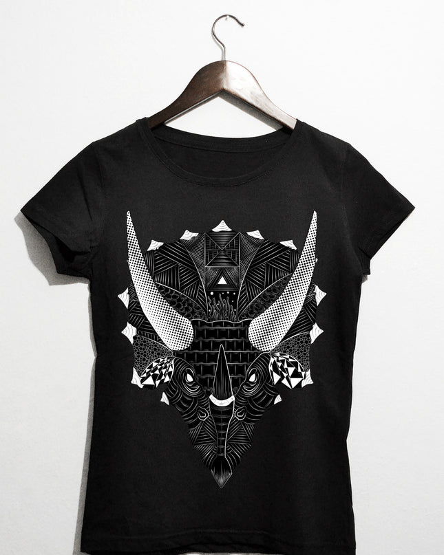 Triceratops - siyah t-shirt - basmatik.com
