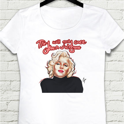 Marilyn Monroe Beyaz Tişört - basmatik.com