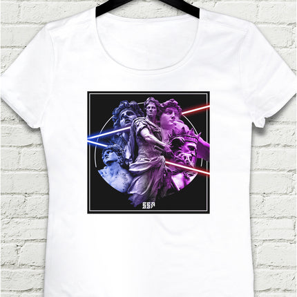 Statues Beyaz Tişört - basmatik.com