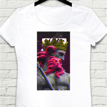 Zeus Beyaz Tişört - basmatik.com