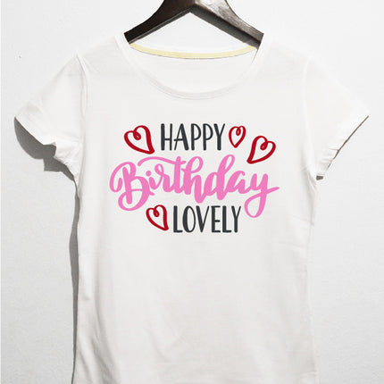 Lovely kadın doğum günü tişört - basmatik.com