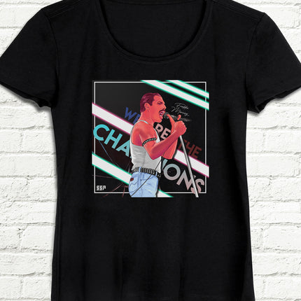 Freddie Mercury Siyah Tişört - basmatik.com