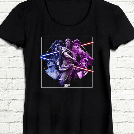 Statues Siyah Tişört - basmatik.com