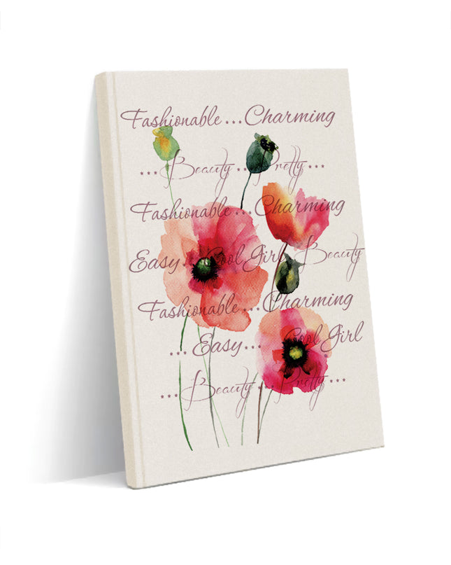 Karanfil kanvas defter - basmatik.com