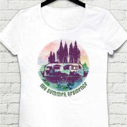 Karavan Beyaz Tişört - basmatik.com