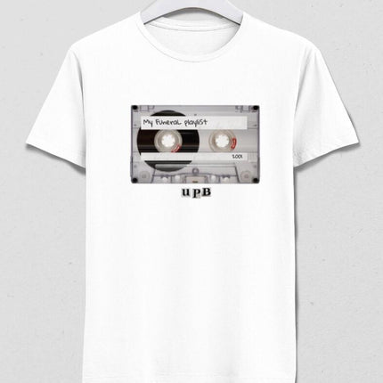 Kaset Beyaz Tişört - basmatik.com