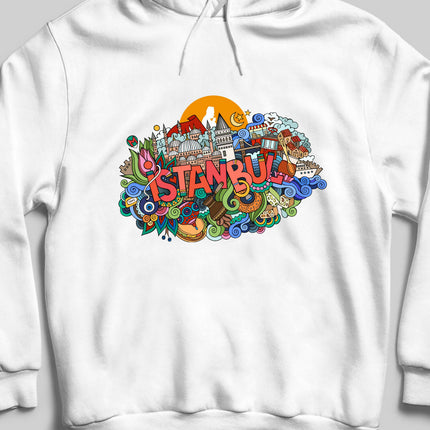 Atatürk ve İstanbul Uzun Kol Pamuklu Kapşonlu Sweat