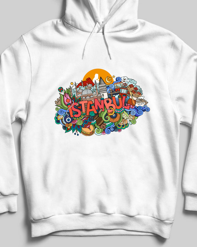 Atatürk ve İstanbul Uzun Kol Pamuklu Kapşonlu Sweat