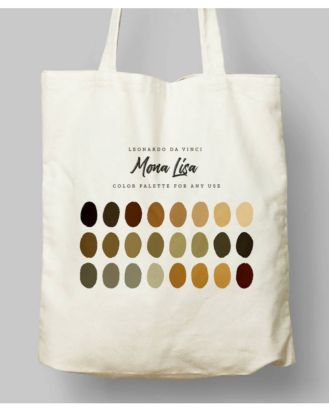 Leonardo Da Vinci, Mona Lisa Color Palette Cloth Bag