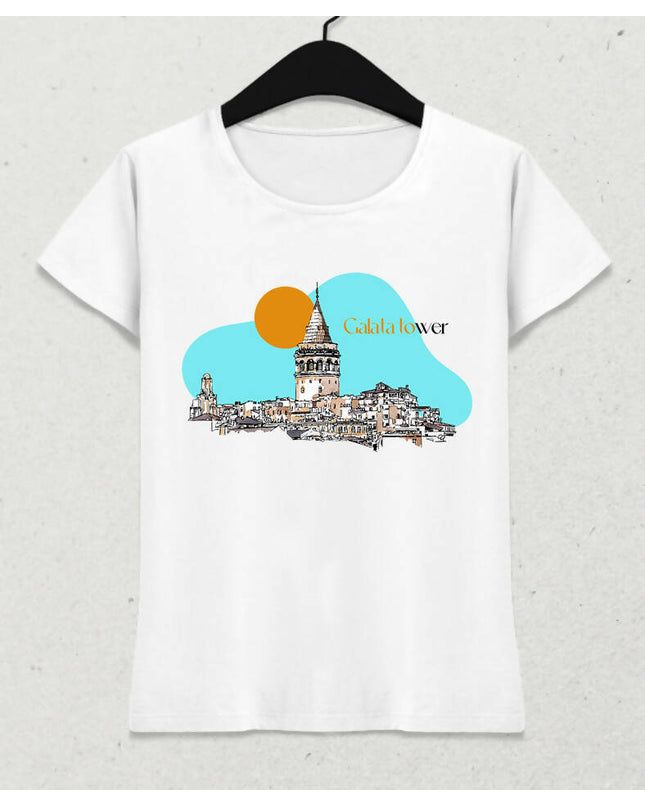 İstanbul Galata Kadın Tişört - basmatik.com