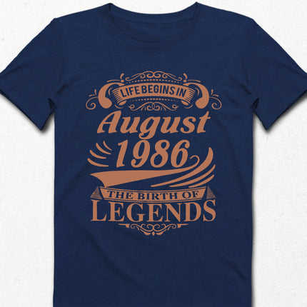 Life Begins indigo doğum günü tshirt - basmatik.com
